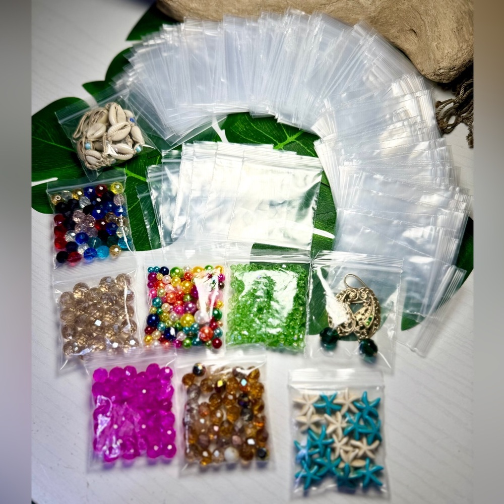 Bulk Bags Lot Crafting Jewelry Beads Charms Storage Organizer Resellers Supplies